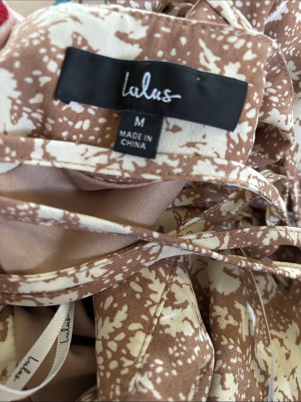 Lulus Picturesque Moments Brown Floral Print Strappy Maxi Dress Sz M Date Night - Picture 7 of 9